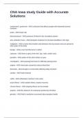 CNA Iowa study Guide with Accurate Solutions