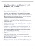Final Exam 1 Iowa Accident and Health Question and Answers