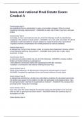 Iowa and national Real Estate Exam-Graded A