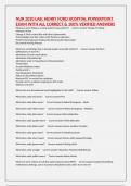 NUR 2050 LAB&colon; HENRY FORD HOSPITAL POWERPOINT EXAM WITH ALL CORRECT & 100&percnt; VERIFIED ANSWERS 