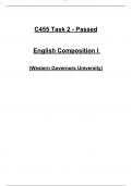 C455 Task 2 &ndash; English Composition I &lpar;WGU&rpar; &ndash; Passed Task Submission &lpar;2026 &sol; 2027&rpar;