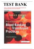 Basic & Applied Concepts of Blood Banking and Transfusion Practices &ndash; 4th Edition &ndash; Test Bank &ndash; Paula R&period; Howard