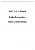 C455 Task 3 &ndash; English Composition I &lpar;WGU&rpar; &ndash; Passed Task Submission &lpar;2026 &sol; 2027&rpar;