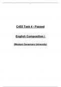 C455 Task 4 &ndash; English Composition I &lpar;WGU&rpar; &ndash; Passed Task Submission &lpar;2026 &sol; 2027&rpar;