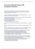 Iowa Core Manual Exam with Complete Solutions