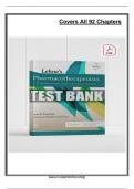  Lehne&rsquo;s Pharmacotherapeutics for APNs & PAs &vert; Advanced Practice Nursing &ndash; Test Bank &ndash; All Chapters Covered