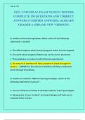 TEFL UNIVERSAL EXAM NEWEST 2025&sol;2026  COMPLETE 150 QUESTIONS AND CORRECT  ANSWERS &lpar;VERIFIED ANSWERS&rpar; &vert;ALREADY  GRADED A&plus;&vert;&vert;BRAND NEW VERSION&excl;&excl;