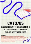 CMY3705 Assignment 1 Semester 2 Memo &vert; Due 12 September 2025