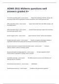 ADMS 2511 Midterm questions well answers graded A&plus;