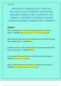 MINNESOTA COSMETOLOGY WRITTEN  PRACTICAL EXAM VERSION A& B NEWEST  2025&sol;2026 COMPLETE 200&plus; QUESTIONS AND  CORRECT ANSWERS &lpar;VERIFIED ANSWERS&rpar;  &vert;ALREADY GRADED A&plus;&vert;&vert;BRAND NEW VERSION&excl;&excl; 