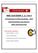 NSG 318 Exam &lpar;1&comma; 2&comma; 3 & 4&rpar; &ndash; Introduction to Pharmacology &lpar;2026 &sol; 2027&rpar; &ndash; Actual Qs & Rationalized Ans &ndash; GCU