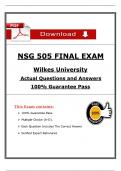 NSG 505 &ndash; Final Exam &lpar;2026 &sol; 2027&rpar; &ndash; Verified Questions & Detailed Answers &ndash; Wilkes