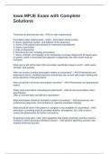Iowa MPJE Exam with Complete Solutions