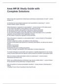 Iowa MPJE Study Guide with Complete Solutions