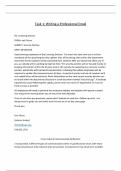 WGU D270 Task 1 Writing a Professional Email With Complete Solutions  