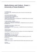 Media History and Culture - Exam 1 - University of Iowa-Graded A