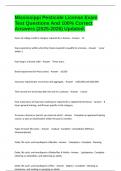 Mississippi Pesticide License Exam Test Questions And 100&percnt; Correct Answers &lpar;2025-2026&rpar; Updated&period;