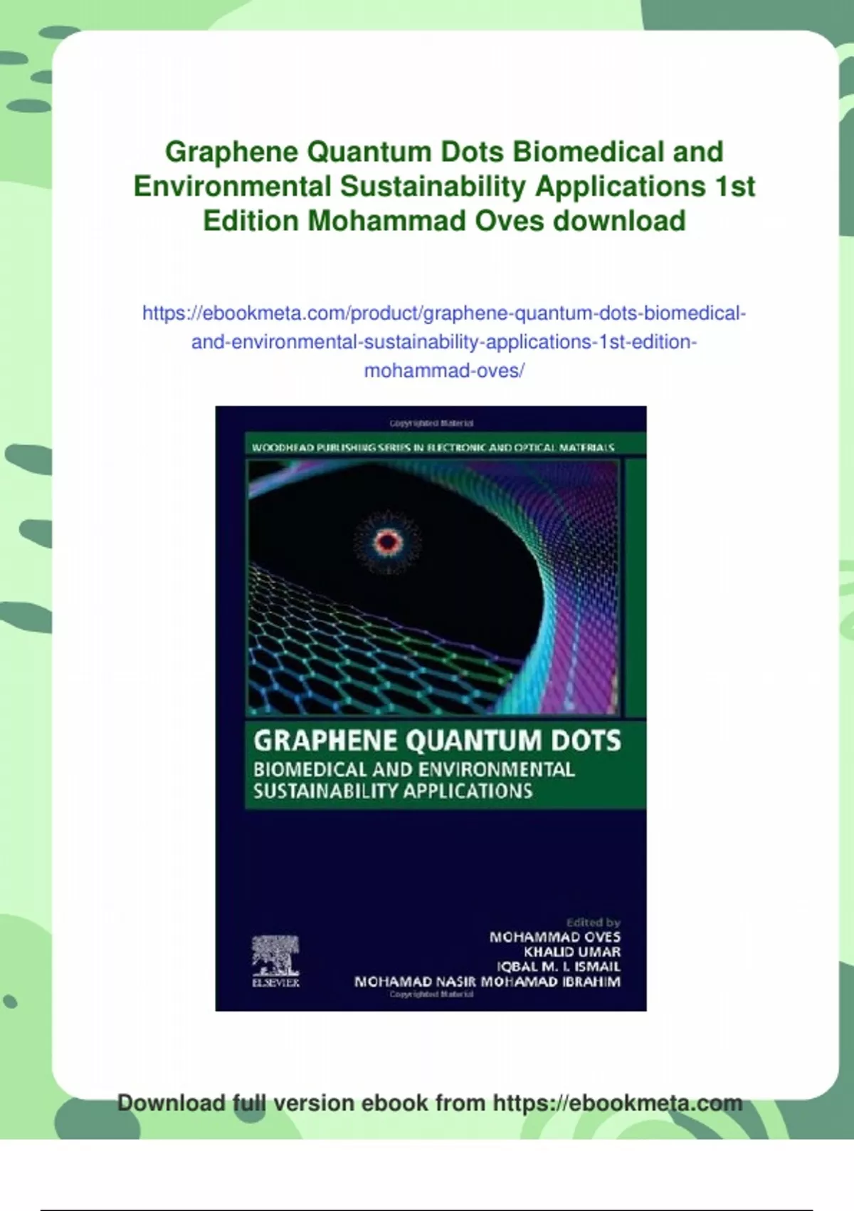 Summary Graphene Quantum Dots Biomedical and Environmental ...