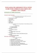 NUR 216 HEALTH ASSESSMENT FINAL STUDY GUIDE WITH COMPLETE SOLUTIONS 100&percnt; CORRECT 2025 UPDATE