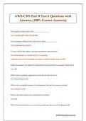 AWS-CWI Part B Test 6 Questions with  Answers &lpar;100&percnt; Correct Answers&rpar;