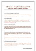 CID Exam 1 Study Guide Questions with  Answers &lpar;100&percnt; Correct Answers&rpar;