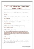 CID EXAM Questions with Answers &lpar;100&percnt;  Correct Answers&rpar;