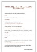 CID EXAM Questions with Answers &lpar;100&percnt;  Correct Answers&rpar;