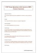 CID Terms Questions with Answers &lpar;100&percnt;  Correct Answers&rpar; 