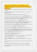CHHA FINAL EXAM WITH ALL CORRECT & 100&percnt; VERIFIED ANSWERS&vert;2025 LATEST UPDATE&vert;ALREADY GRADED A&plus;