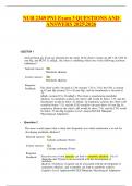 NUR 2349 PN1 Exam 3 QUESTIONS AND  ANSWERS 20252026