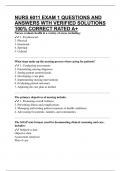 NURS 6011 EXAM 1 QUESTIONS AND ANSWERS WTH VERIFIED SOLUTIONS 100&percnt; CORRECT RATED A&plus;