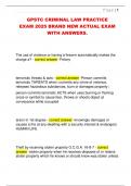 GPSTC CRIMINAL LAW PRACTICE  EXAM 2025 BRAND NEW ACTUAL EXAM  WITH ANSWERS&period;