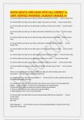 HOME HEALTH AIDE EXAM WITH ALL CORRECT & 100&percnt; VERIFIED ANSWERS &vert;ALREADY GRADED A&plus;