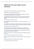 USPS 421 Test with 100&percnt; Correct Solutions