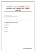 Health Assessment NUR2092 Exam 2  Questions with Answers &lpar;100&percnt; Correct  Answers&rpar;