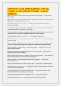 HOME HEALTH AIDE EXAM QUESTIONS WITH ALL CORRECT & 100&percnt; VERIFIED ANSWERS &vert;ALREADY GRADED A&plus;