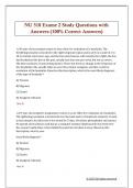 NU 518 Exame 2 Study Questions with  Answers &lpar;100&percnt; Correct Answers&rpar;