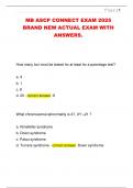 &lpar;MB&rpar; ASCP PRACTICE EXAM 2025  BRAND NEW ACTUAL EXAM WITH  ANSWERS&period; 