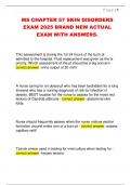 MS CHAPTER 57 SKIN DISORDERS  EXAM 2025 BRAND NEW ACTUAL  EXAM WITH ANSWERS&period; 