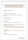 Texas DPS CID Exam Study Set Questions  with Answers &lpar;100&percnt; Correct Answers&rpar; 