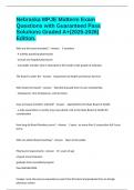Nebraska MPJE Midterm Exam Questions with Guaranteed Pass Solutions Graded A&plus;&lpar;2025-2026&rpar; Edition&period;