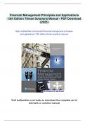 Financial Management Principles and Applications 13th Edition Titman Solutions Manual - Instant Download