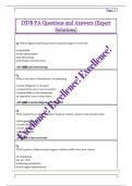 D378 PA Questions and Answers &lpar;Expert  Solutions&rpar; 