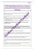 D378 Digital Marketing Science&colon; All lesson  assessments Questions and Answers &lpar;Expert  Solutions&rpar; 