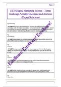D378 Digital Marketing Science - Terms  Challenge Activity Questions and Answers  &lpar;Expert Solutions&rpar;