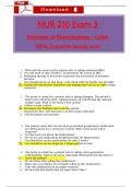 NUR 210 &ndash; Exam 3 Principles of Pharmacology &ndash; Galen College &lpar;2025&sol;2026&rpar; &ndash; 100&percnt; Guarantee Passing Score