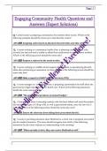 Engaging Community Health Questions and  Answers &lpar;Expert Solutions&rpar; 