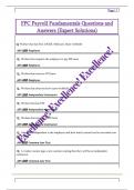 FPC Payroll Fundamentals Questions and  Answers &lpar;Expert Solutions&rpar; 