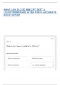 ANAT 100 BLOCK THEORY TEST 1 &lpar;QUESTIONBANK&rpar; WITH 100&percnt; ACCURATE SOLUTIONS&excl;&excl;