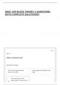ANAT 100 BLOCK THEORY 2 QUESTIONS WITH COMPLETE SOLUTIONS&excl;&excl;